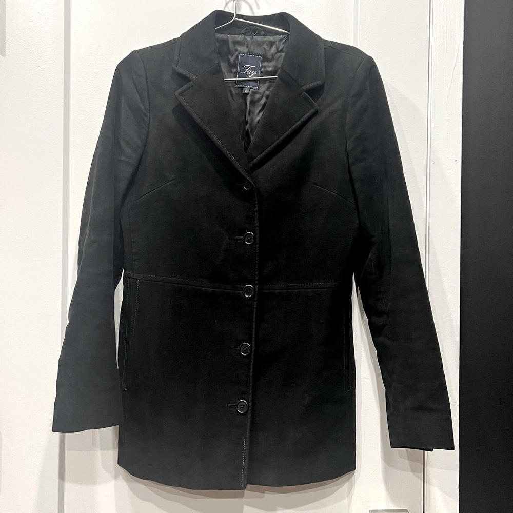 Fay faux black suede jacket